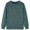 vidaXL Sweatshirt pour enfants vert fonc&eacute; m&eacute;lange 104
