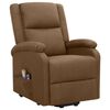 vidaXL Fauteuil de massage Marron Tissu