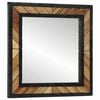 vidaXL Miroir Noir et Marron 50 x 2 x 50 cm Bois massif d'acacia