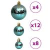 vidaXL Boules de Noël 100 pcs vert 3 / 4 / 6 cm