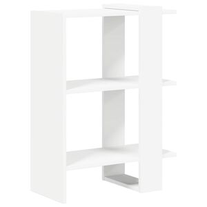 vidaXL &Eacute;tag&egrave;re 2 niveaux 52 x 25 x 71,5 cm Bois d'ing&eacute;nierie Blanc