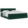 VidaXL Cadre de lit ottoman avec matelas vert fonc&eacute; 180x200cm velours