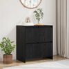 vidaXL Buffet Ch&ecirc;ne noir 70 x 41 x 75 cm Bois d'ing&eacute;nierie