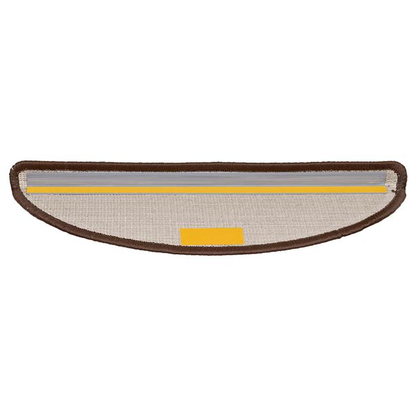 vidaXL Tapis d'escalier 30 pi&egrave;ces 56 x 17 x 3 cm Marron Demi-rond