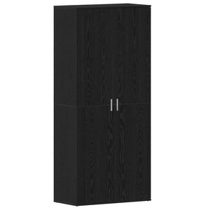 vidaXL Cabinet &agrave; chaussures avec &eacute;tag&egrave;re Ch&ecirc;ne noir 80 x 39 x 178 cm