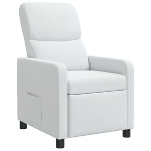 vidaXL Fauteuil inclinable Blanc Tissu