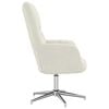 vidaXL Chaise de relaxation Blanc cr&egrave;me Velours