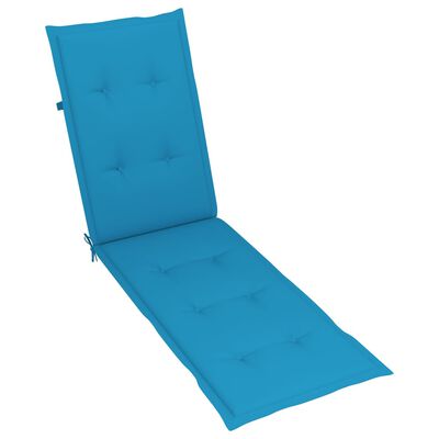vidaXL Coussin de chaise de terrasse bleu (75+105)x50x3 cm