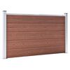 vidaXL Cl&ocirc;ture de jardin WPC 526x106 cm Marron