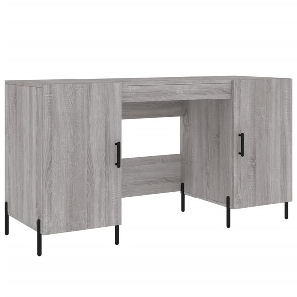vidaXL Bureau sonoma gris 140x50x75 cm bois d'ing&eacute;nierie
