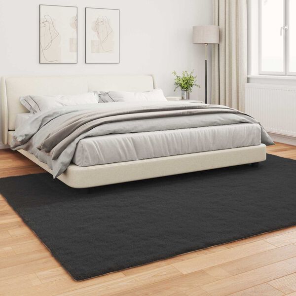 vidaXL Tapis en Fourrure Synth&eacute;tique de Lapin Olite Noir 200 x 280 cm