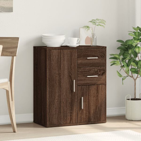 vidaXL Buffet chêne marron 60x31x70 cm bois d'ingénierie