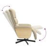vidaXL Fauteuil inclinable avec repose-pied cr&egrave;me tissu