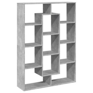 vidaXL Biblioth&egrave;que gris b&eacute;ton 102x29x143 cm bois d'ing&eacute;nierie