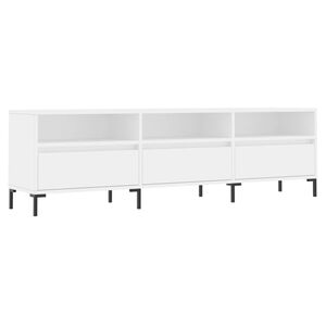 vidaXL Meuble TV blanc 150x30x44,5 cm bois d'ing&eacute;nierie