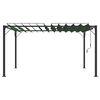 vidaXL Gazebo avec toiture louv&eacute;e Vert 3 x 4 x 2,14 m
