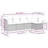vidaXL Salon de jardin avec coussins 5 pcs marron r&eacute;sine tress&eacute;e
