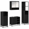 vidaXL Ensemble de mobilier de salle de bain 4 pc Ch&ecirc;ne noir
