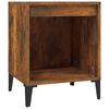 vidaXL Table de chevet Ch&ecirc;ne fum&eacute; 40x35x50 cm