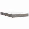 vidaXL Sommier &agrave; lattes de lit avec matelas taupe 120x190 cm tissu