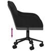 vidaXL Chaise pivotante de bureau Noir Velours