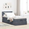 vidaXL Cadre de lit ottoman avec matelas gris fonc&eacute; 80x200 cm velours