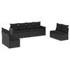 vidaXL Salon de jardin 8 pcs avec coussins noir r&eacute;sine tress&eacute;e