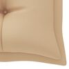 vidaXL Banc de jardin avec coussin beige 175 cm Bois de teck massif