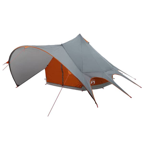 vidaXL Tente tipi avec toit Gris et orange 600 x 600 x 347 cm