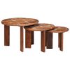 vidaXL Tables basses gigognes 3 pcs Multicolore Bois massif recycl&eacute;