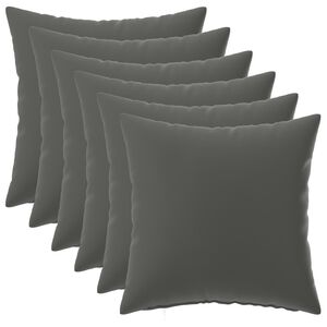 vidaXL Housse de coussin 6 pc HEERLEN Anthracite 30 x 30 cm Polyester