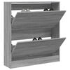vidaXL Armoire à chaussures sonoma gris 80x21x87,5cm bois d'ingénierie