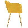 vidaXL Chaises &agrave; manger lot de 2 Jaune Velours