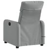 vidaXL Fauteuil inclinable de massage en tissu gris clair