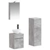 vidaXL Ensemble de mobilier de salle de bain 4 pcs Gris b&eacute;ton