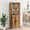 vidaXL Haut Armoire 2 pcs Bois Ancien Bois d'ing&eacute;nierie