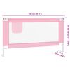 vidaXL Barri&egrave;re de s&eacute;curit&eacute; de lit d'enfant Rose 150x25 cm Tissu