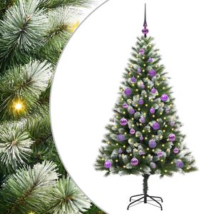 vidaXL Arbre de No&euml;l artificiel avec neige artificielle 150 LED