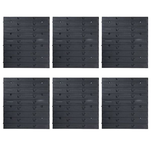 vidaXL Kit de bacs de stockage et panneaux muraux 96 pcs Bleu et noir