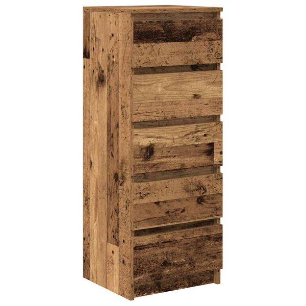 vidaXL Buffet avec tiroirs vieux bois 37,5x35x99 cm bois d'ing&eacute;nierie