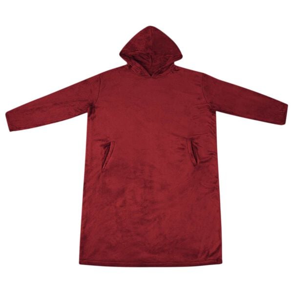 vidaXL Sweat &agrave; capuche couverture Rouge Bordeaux s Flanelle