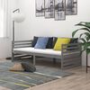 vidaXL Lit de repos avec matelas 90x200 cm Gris Bois de pin massif