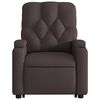 vidaXL Fauteuil inclinable &eacute;lectrique marron fonc&eacute; tissu