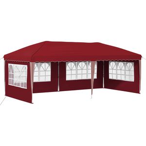 vidaXL Tente de f&ecirc;te pop-up 575 x 289 x 245 cm Bordeaux