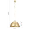 vidaXL Lampe suspendue industrielle vintage 25 W Laiton Rond 41 cm E27