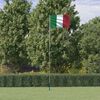 vidaXL Drapeau de l'Italie et mât 5,55 m Aluminium