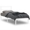vidaXL Cadre de lit m&eacute;tal sans matelas avec t&ecirc;te de lit blanc 80x200cm