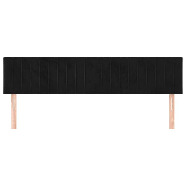 vidaXL T&ecirc;tes de lit Noir 180 x 5 x 78/88 cm Velours