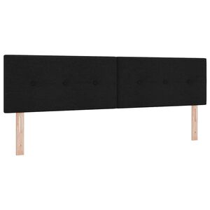 vidaXL T&ecirc;te de lit avec t&ecirc;te de lit Noir 180 cm Cuir synth&eacute;tique