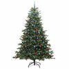 vidaXL Sapin de No&euml;l artificiel Vert 240 cm PVC, m&eacute;tal et plastique